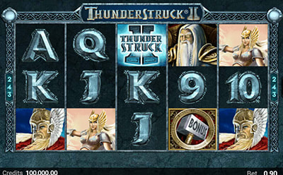 La tragamonedas online Thunderstruck II en Spin Casino México.