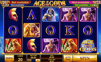 La tragaperras online Age of the Gods en el casino Luna Casino en España.