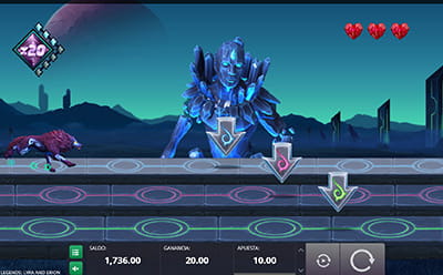 La slot Astro Legends Lyra and Erion durante la bonificación Bonus Espíritu de Lyra.