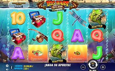 La tragaperras online Bigger Bass Splash en el casino Piñata Casino en España.