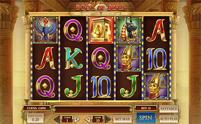 La tragaperras online Book of Dead en el casino Codere en España.