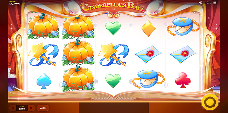 Pantalla del juego de la slot Cinderella's Ball