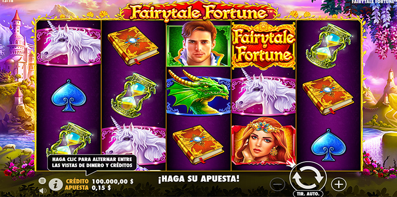 Pantalla de inicio del juego de slot Fairytale Fortune de Pragmatic Play