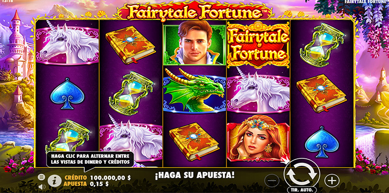 Pantalla de inicio del juego de slot Fairytale Fortune de Pragmatic Play