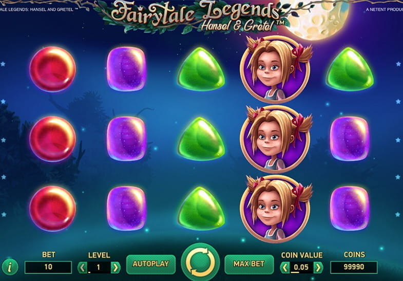 Pantalla inicial de la slot Fairytale Legends Hansel and Gretel