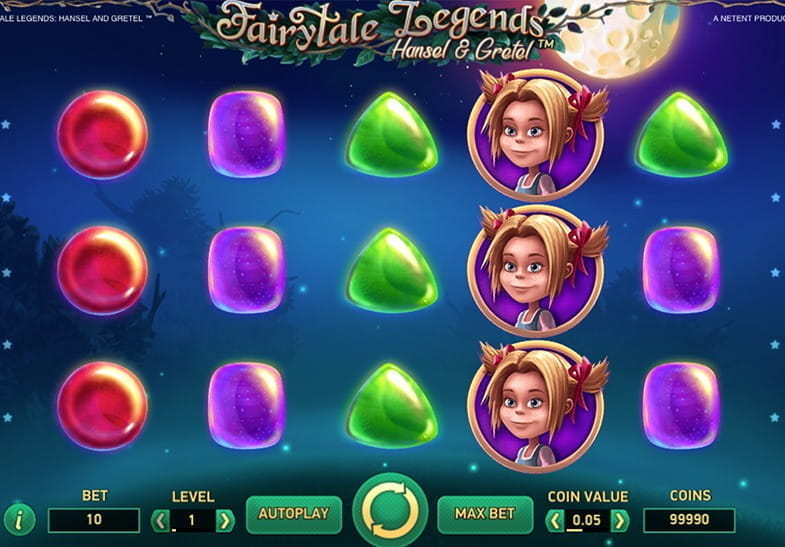 Pantalla inicial de la slot Fairytale Legends Hansel and Gretel