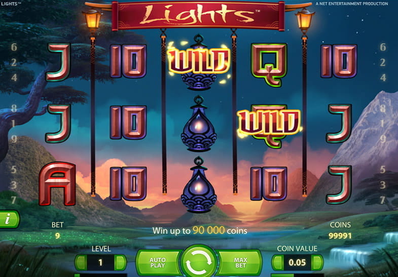 Captura de pantalla del juego de la slot Lights