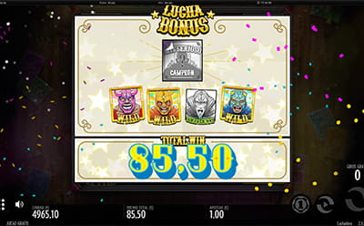 Premio de la partida Lucha Bonus, donde se han convertido en comodines tres de los cuatro luchadores.