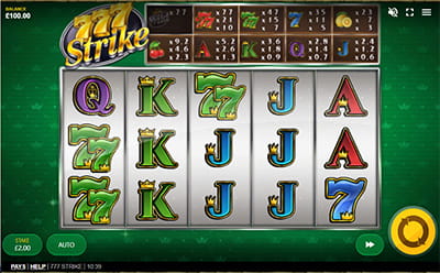 La tragaperras online 777 Strike en el Eucasino en España.