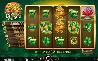La tragaperras online 9 Pots of Gold en el casino DaznBet en España.