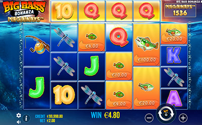 La tragaperras online Big Bass Bonanza Megaways en el casino GoldenPark en España.