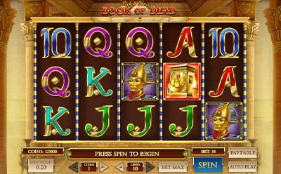 La tragaperras online Book of Dead en el casino Casumo en España.