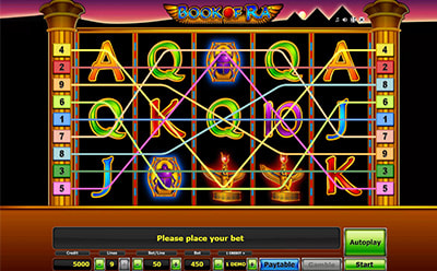 La tragaperras online Book of Ra en el casino AdmiralBet en España.