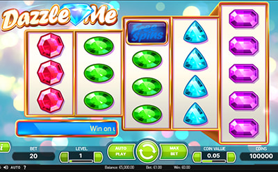 La tragaperras online Dazzle Me en el casino YoBingo en España.