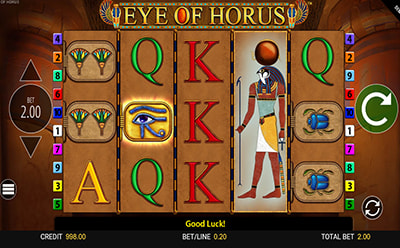 La tragaperras online Eye of Horus en el casino Pause & Play en España.