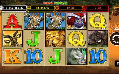 La tragaperras online Mega Moolah en el casino Marathonbet en España.
