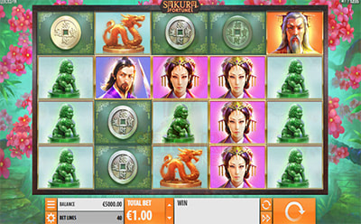 Tragaperras online Sakura Fortune en el Mansion Casino.