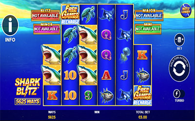Tragaperras online Shark Blitz en el Mansion Casino.