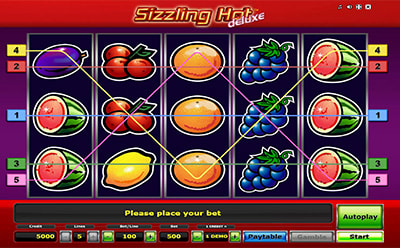 La tragaperras online Sizzling Hot en el casino AdmiralBet en España.