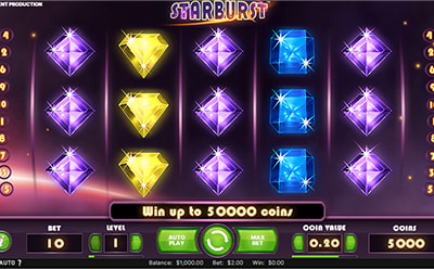 La tragaperras online Starburst en el casino Enracha en España.