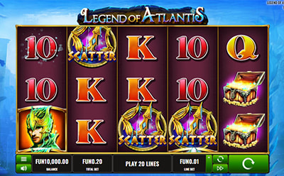 La tragaperras online Tesoro de Atlantis en el casino TodoSlots en España.