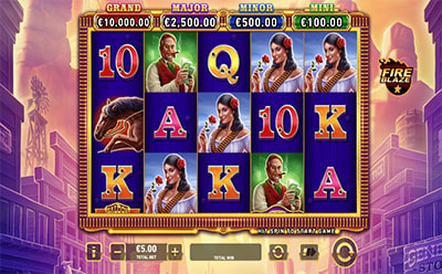 tragaperras online Wild Pistolero Mega Fire Blaze en el Mansion Casino.