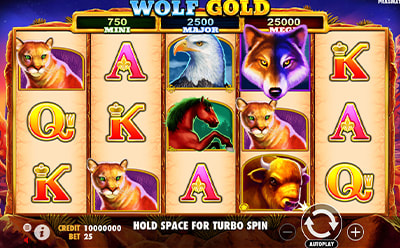La tragaperras online Wolf Gold en el casino PlayJango en España.