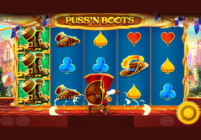 Captura de pantalla de la slot Puss'n Boots de Red Tiger