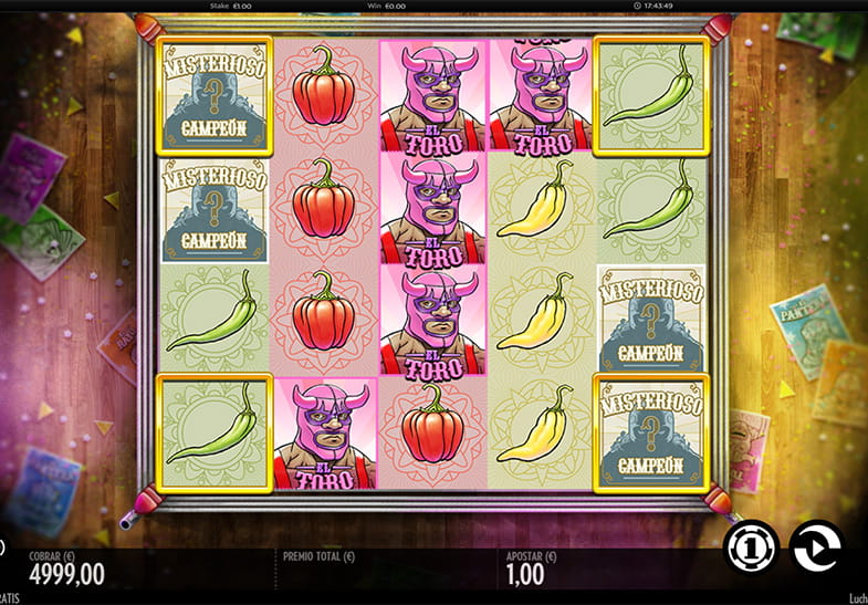 La tragaperras Luchadora en versión de demostración.