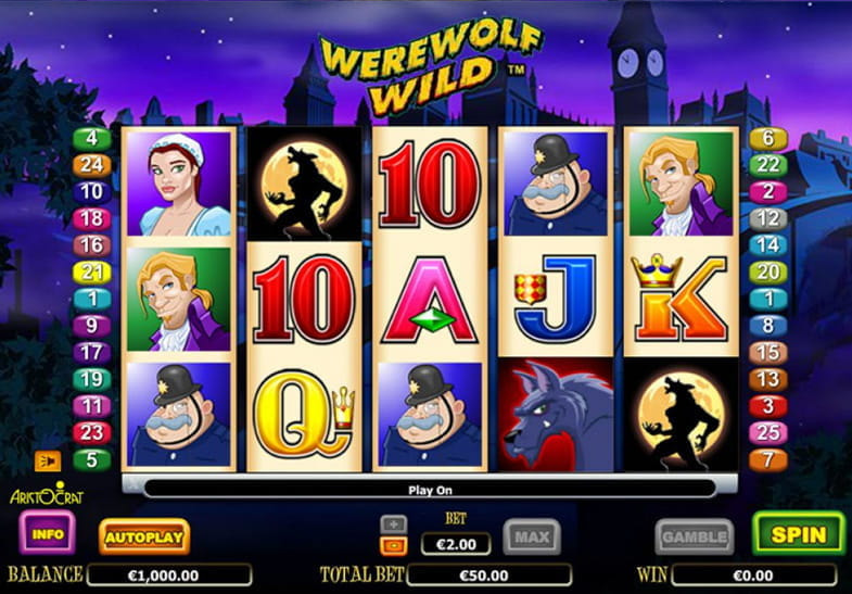 Tragamonedas Werewolf Wild de Aristocrat