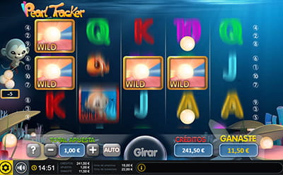 Símbolos wild en el Súper giro de la slot Pearl Tracker