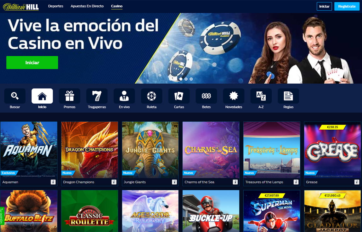 aplicación móvil de William Hill