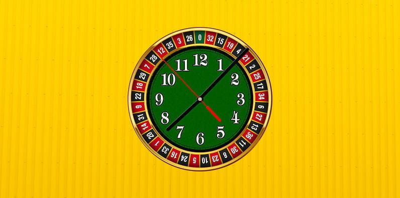 Regalo para jugadores: reloj "Ruleta" 
