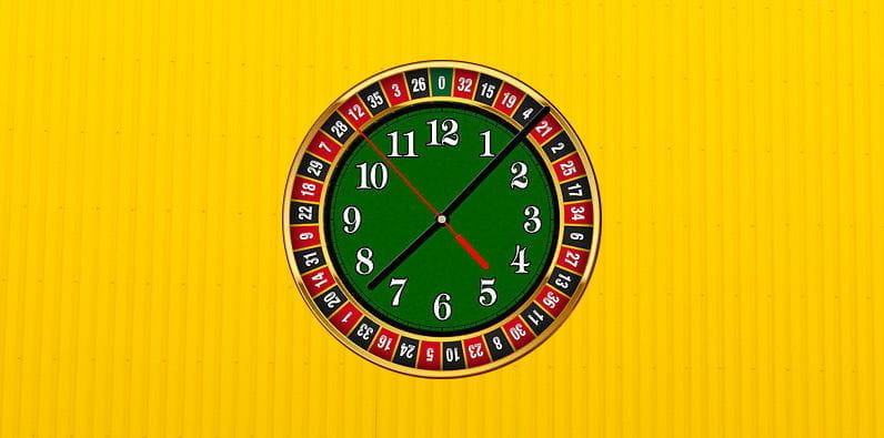 Regalo para jugadores: reloj "Ruleta" 