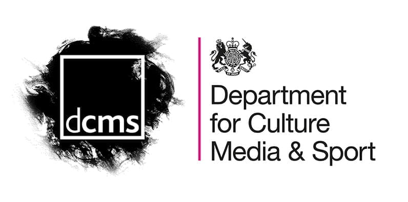 Logotipo del Departamento del deporte, cultura y medios en Reino Unido.