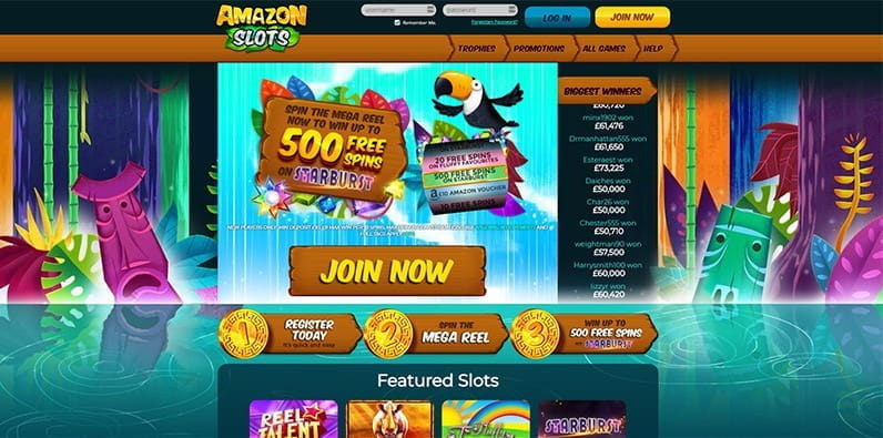 Página inicial de casino Amazon Slots
