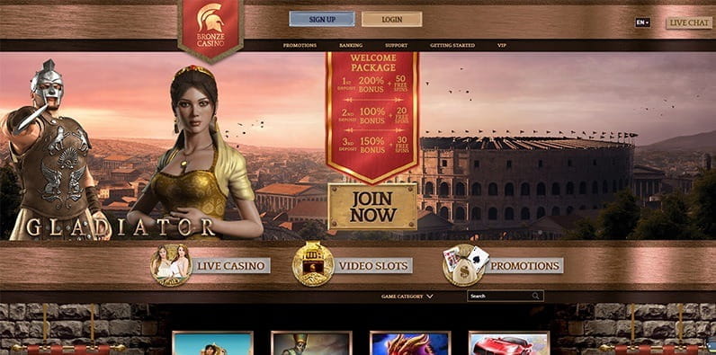 Página de inicio de casino Bronze