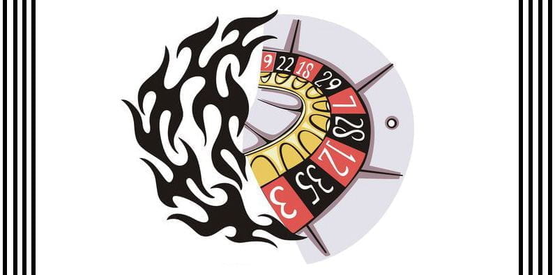 Tatuaje de ruleta de casino.