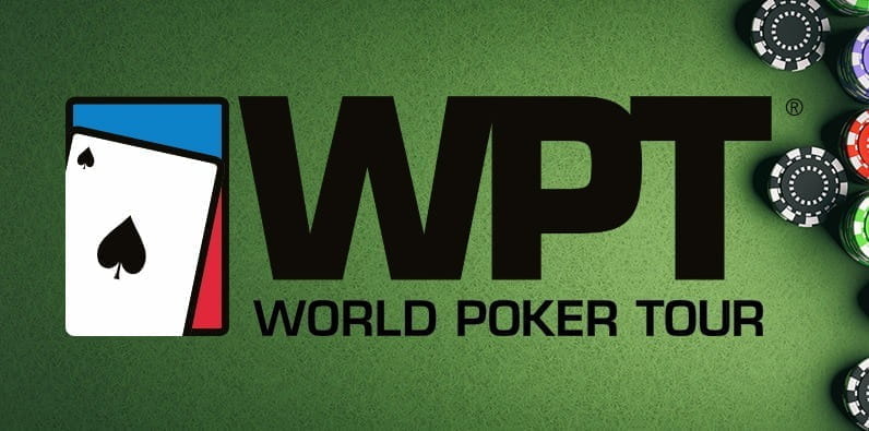 Las palabras 'world poker tour' y sus siglas WPT