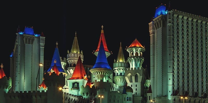 Edificio-castillo del hotel Excalibur en Las Vegas