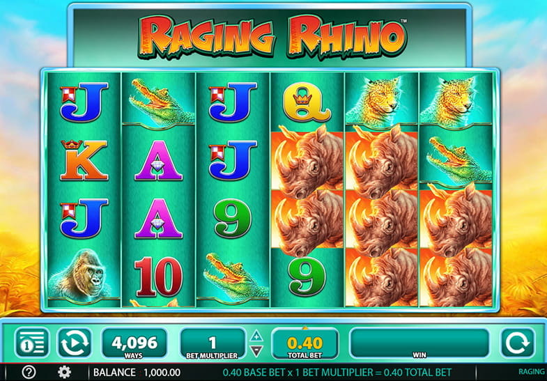 Captura de pantalla del juego Raging Rhino de SG Interactive