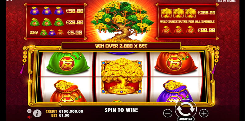 Pantalla de inicio de la slot Tree of Riches de Pragmatic Play 