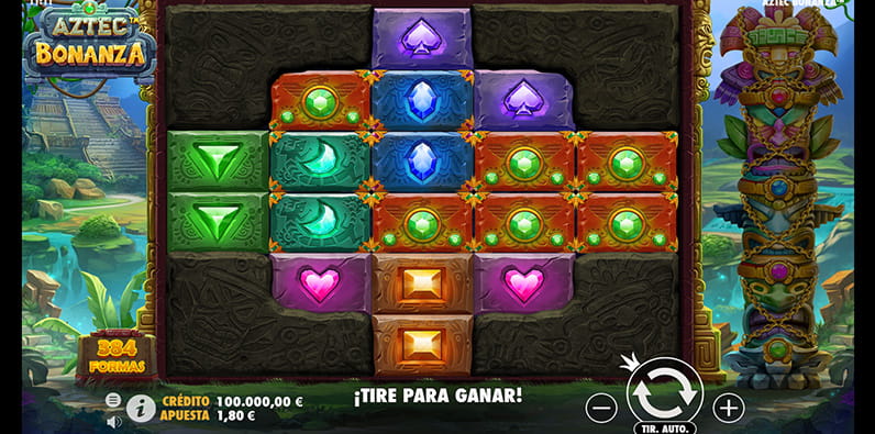 Pantalla inicial de la slot Aztec Bonanza 