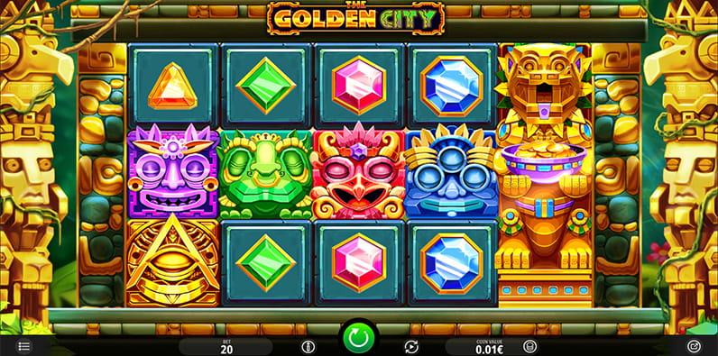 Captura de pantalla inicial de la slot Golden City 