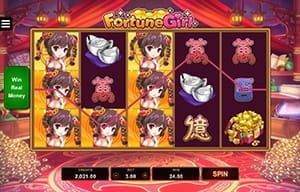 Captura de pantalla de la slot Fortune Girl de Microgaming 