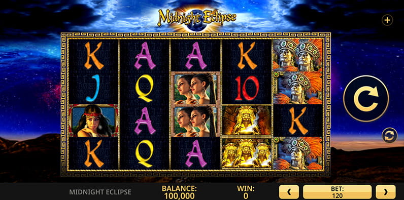 Pantalla inicial de la slot Midnight Eclipse 