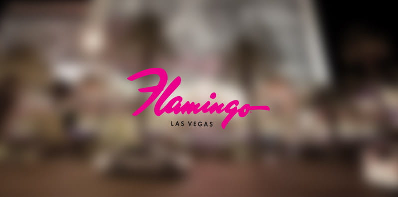 El logotipo del hotel y casino Flamingo en Las Vegas