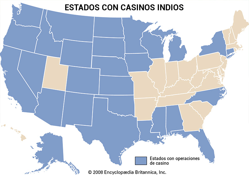 Estados con casinos indios