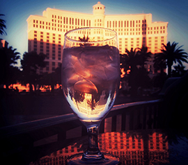 Vista del hotel Bellagio en Las Vegas