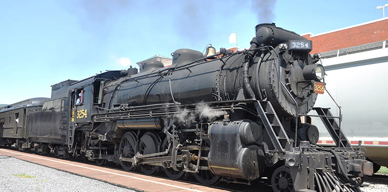 Viejo tren en el Museo de trenes en Pensilvania